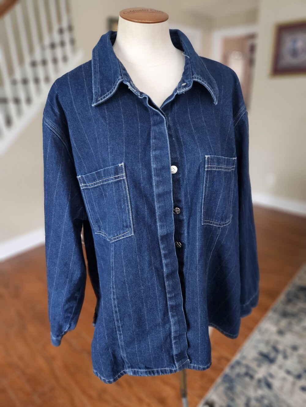 VTG 90s Carolina Blues Plus Denim Button Down Jacket 22W